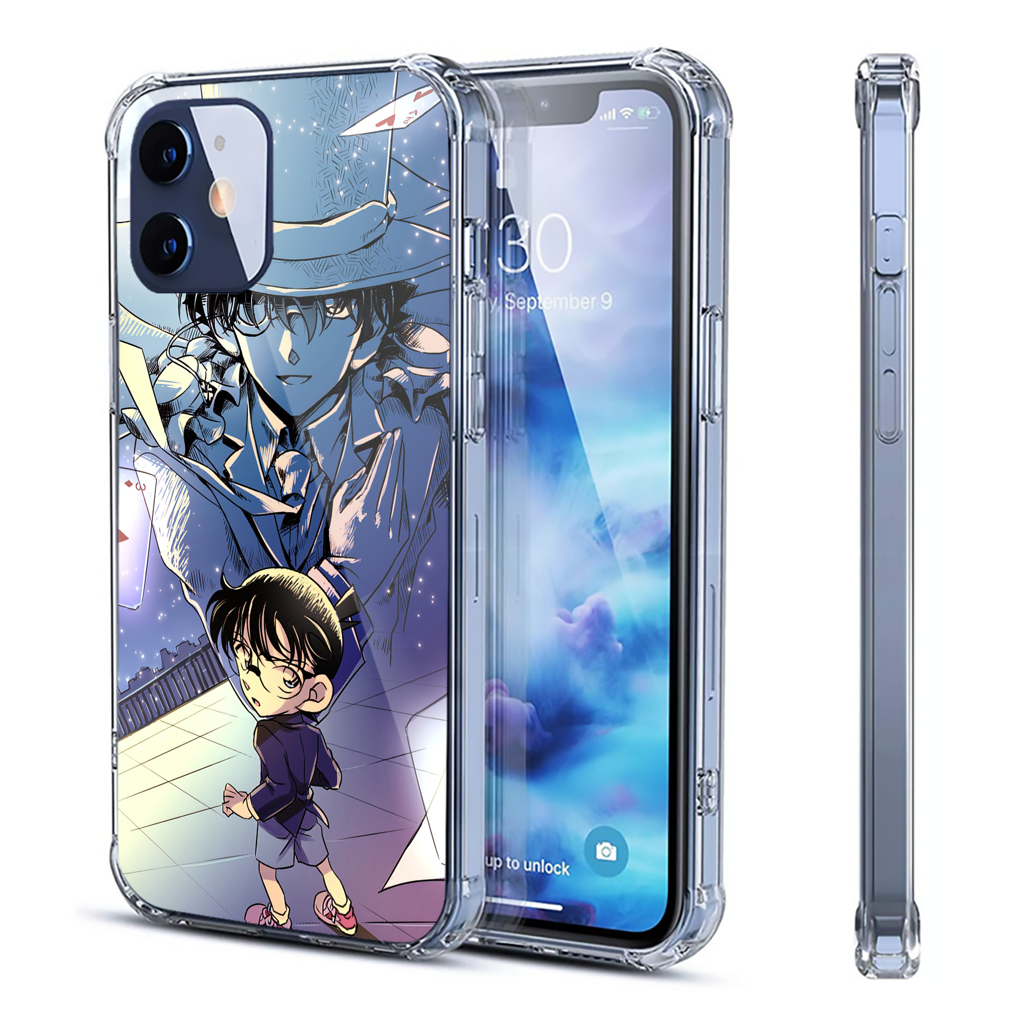 （画像用） 名探偵コナン Detective Conan 【iPhone 12シリーズ対応】透明スマホケース（クリアソフトケース）